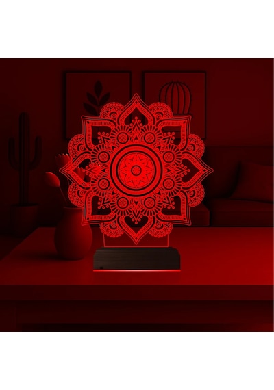 Luvivia Mandala 3d Lamba - Masa Gece Lambası V3 Şeffaf