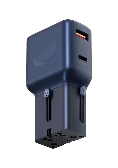 Energea Travelgo 35w 1 Adet Type-c 35w Ve 1 Adet 18w Usb Çıkışlı Pd Hızlı Şarj Aleti - Mavi