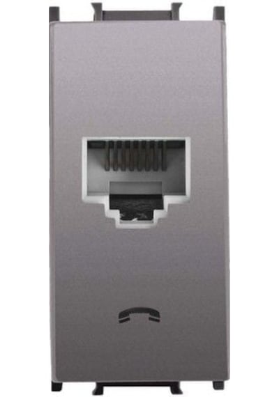 Panasonic Modüler Antrasit Nümeris Telefon Prizi Cat-3 Altlık+kapak 1m - Wvtt14024an-tr