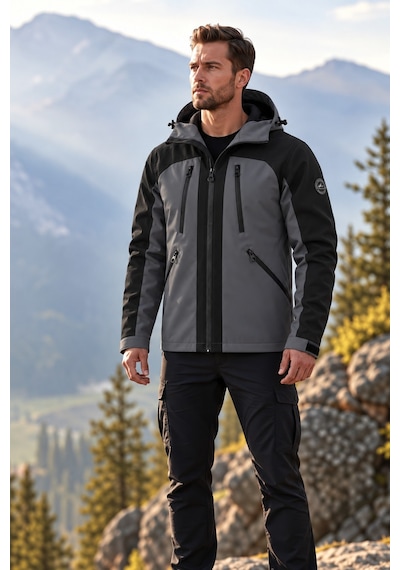 Ghassy Co. Ski Pro Series Kayak İçi Polarlı Rüzgar Geçirmez Su İtici Outdoor Softshell Mont Füme