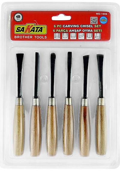 YSB SAKATA 6 PRÇ AHŞAP OYMA SETİ 160 MM