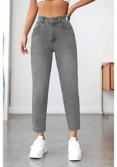 Cedy Denim Kadın Yüksek Bel Soho Boyfriend Jean C599 Karmelanj