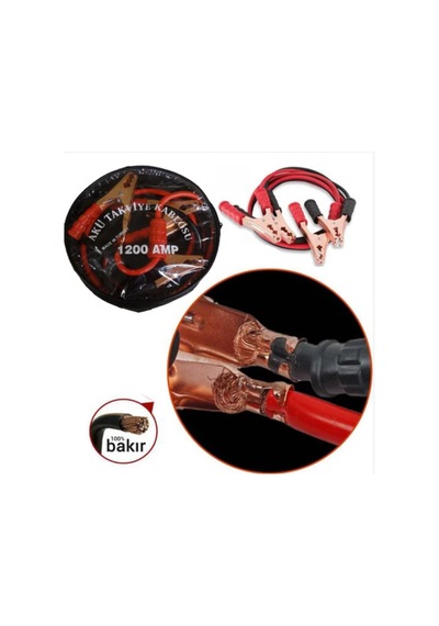 Rekotools-1200 Amper Akü Takviye Kablosu Taşıma Çantalı 2,30Metre / 526254212