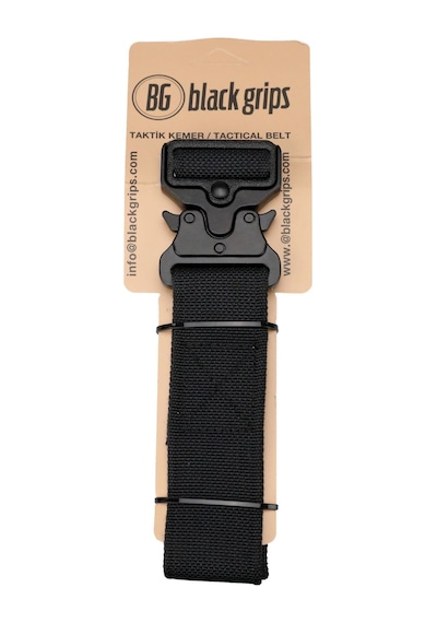 Black Grips Taktik Outdoor Kemer Palaska Metal Tokalı // Siyah Siyah