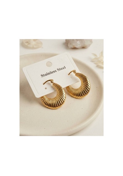316l Çelik Gold Renk Halka Model Küpe Tj-bkp12021 Evimdeyokyok
