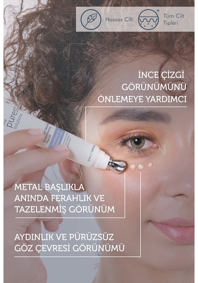 The Purest Solutions Göz Çevresi Bakım Seti, Kafein ve Retinol ile Aydınlık Göz Altı Görünümü, 2’li Set