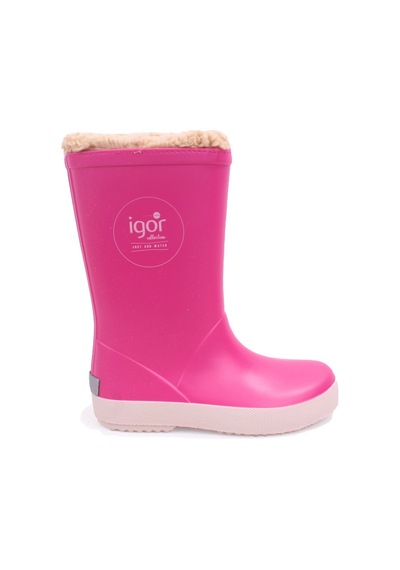 İgor W10207 Splash Nautico Borreguito Fuşya Ortopedik Kürklü Kız Çocuk Yağmur Çizme