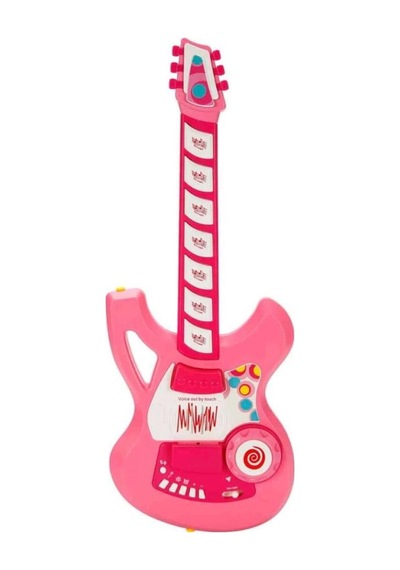 4933 Gitar Fonk Tuşlu Askılı Pembe Sesli