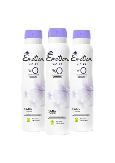 Emotion Violet Kadın Sprey Deodorant 3 x 150 ML