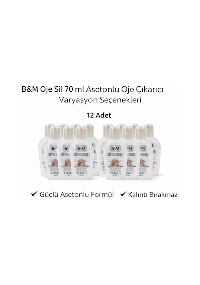 B&M Oje Sil Asetonlu Oje Çıkarıcı 12 x 70 ML