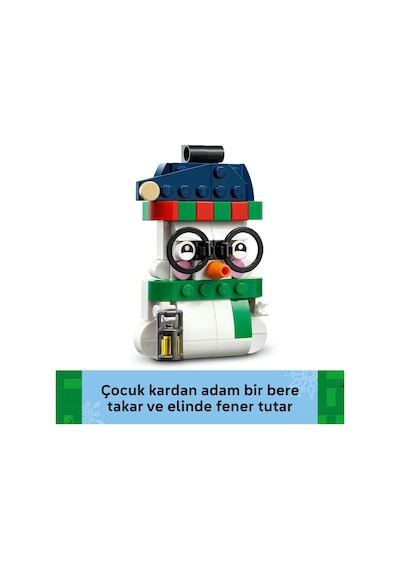 LEGO® Kardan Adam Süsleri 40812 – 6+ Yaş Çocuklar için 2 Kardan Adam Figürü İçeren Yılbaşı Ağacı Süsü Oyuncak Yapım Seti (168P)