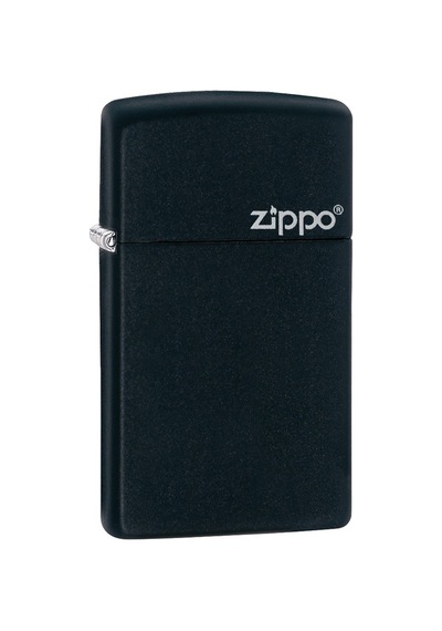 Ehediye Zippo Çakmak Bayan Siyah Slim Logo 1618Zl