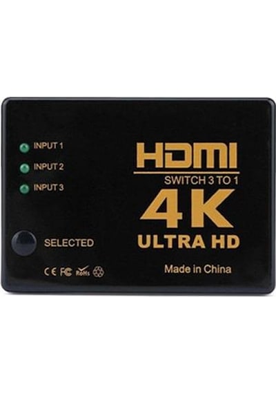 4K Ultra Hd Ir Alıcılı Kumandalı Hdmi Çoklayıcı 3 In 1 Switch
