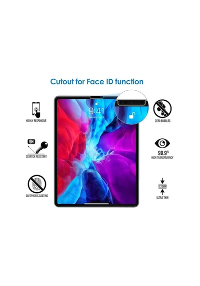 Apple Uyumlu iPad Pro 12.9 İnç 4.nesil 2020 Ekran Koruyucu Flexible Nano