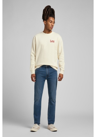 Lee Rider Slim Fit Dar Kesim Normal Bel Esnek Jean Kot Pantolon Mid Worn Tinted