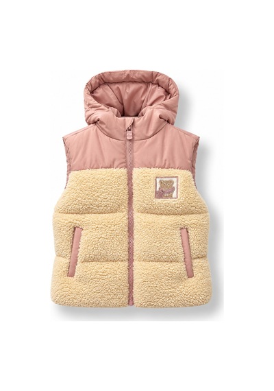 Harıbo Haribo Lisanslı Unisex Çocuk Kapüşonlu Sherpa Yelek Pudra