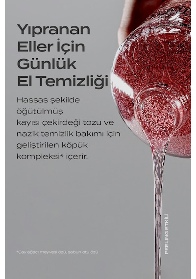 Peeling Etkili Nemlendirici Sıvı Sabun Kundal Exfoliating & Waterfull Hand Wash Crushed Cherry