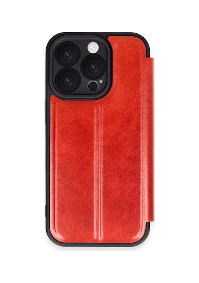Apple iPhone Uyumlu  Uyumlu 16 Pro Kılıf Flip Cover - Kırmızı