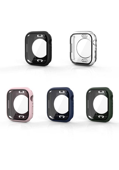 Watch 7 45mm 360 Derece Korumalı Kasa Ve Ekran Koruyucu Mkst Watch Gard 12 - Pembe