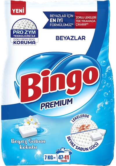 Bingo Matik Toz Deterjan Premium Beyaz 7 Kg 2 Adet 2'li Set