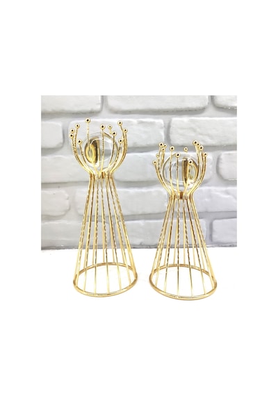Gold Kaplama Metal 2'li Set Salon Olimpiyat Model Dekor 1 Takım