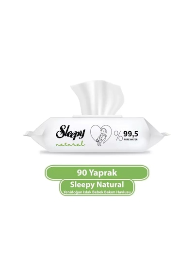 Sleepy Natural Yenidoğan Islak Bebek Bakım Havlusu 90 Adet