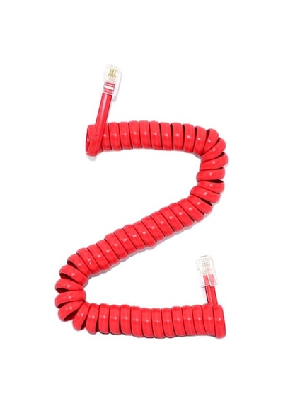 2M Spiral Telefon Ahize Kablosu - Kırmızı