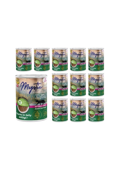 Tr Yetişkin Kedi Biftekli Ve Jöleli Konserve Mama 400 Gr X 12 Adet