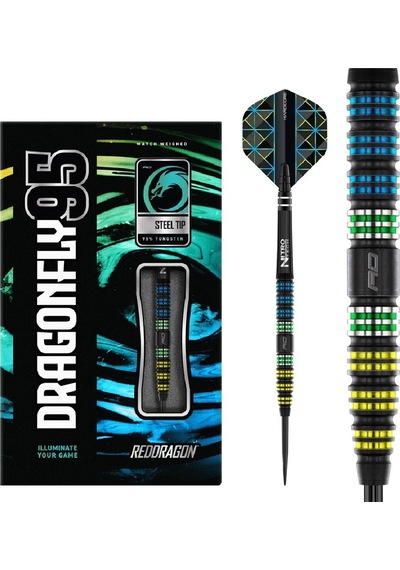 Red Dragon Dragonfly 95 Black Tapered % 95 Tungsten Çelik Uçlu Dart Oku