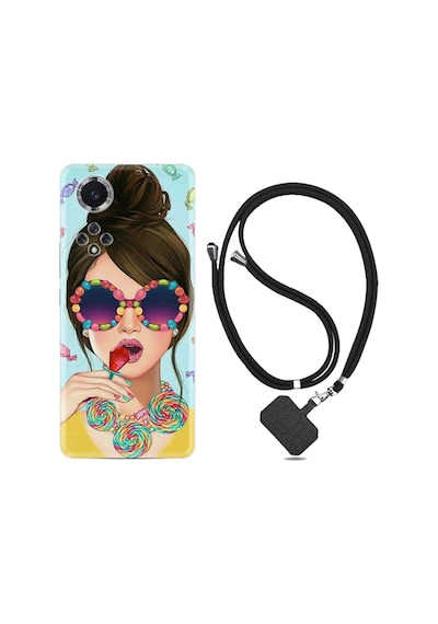 Huawei Nova 9 Kılıf Boyun Askılı Sugar And Woman 1418