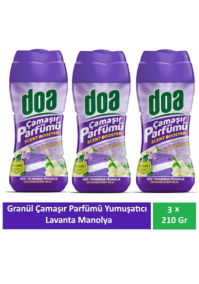 Doa Granül Çamaşır Parfümü & Çamaşır Yumuşatıcı Lavanta Ve Manolya 3 X 210 Gr 3'lü Set