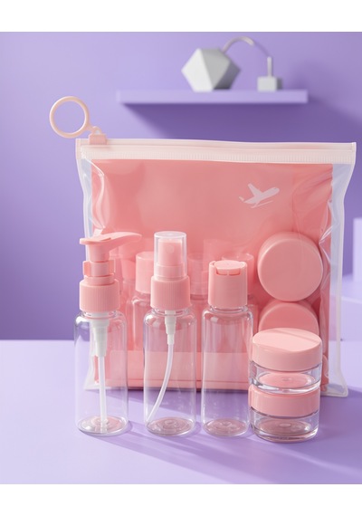5 Parça Şeffaf Seyahat Kozmetik Şişe Seti 30 Ml