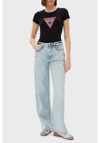 Guess Bayan T Shirt E5gı08 J1314 Jblk Siyah Siyah