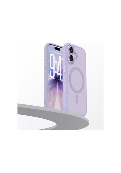 Apple Uyumlu iPhone 17  Kılıf M-safe Şarj Özellikli Benks Mist Magnetik Kapak Açık Mor Açık Mor