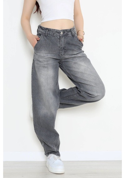 Modi Yan Cep Baggy Kot Pantolon Füme - 32876.2059. Altın - Siyah