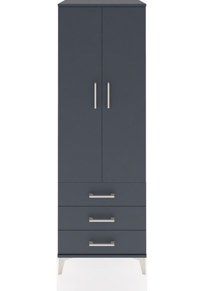 Hyperion Dolap Tek Raflı 3 Çekmeceli Tek Askılı 60x44x182 Ant... Antrasit Hyperion Dolap Tek Raflı 3 Çekmeceli Tek Askılı 60x44x182 Ant... Antrasit