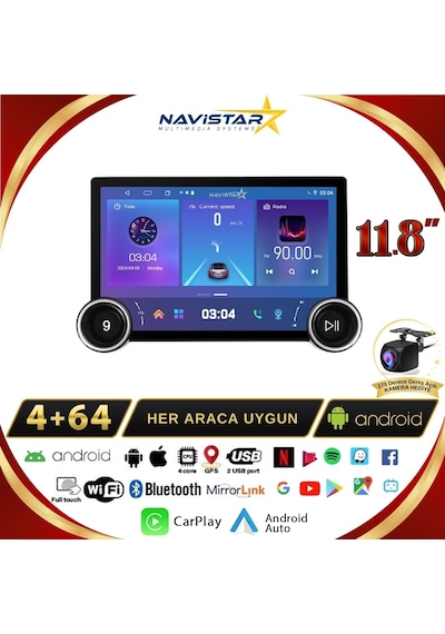 Isuzu Dmax Dual Knob 10" 2012-2014 Model 4gb + 64gb Android 13 Kablosuz Carplay Navigasyon Multimedya Sistemi Isuzu Dmax Dual Knob 10" 2012-2014 Model 4gb + 64gb Android 13 Kablosuz Carplay Navigasyon Multimedya Sistemi