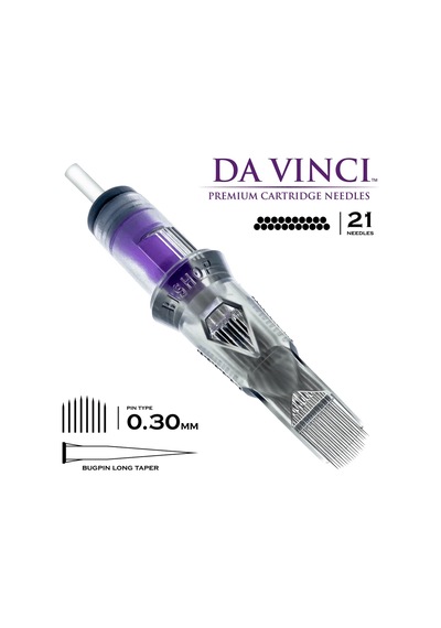 Bishop Davinci V2 1021 Cmlt Curved Magnum Bugpin Long Taper Kartuş Dövme İğnesi