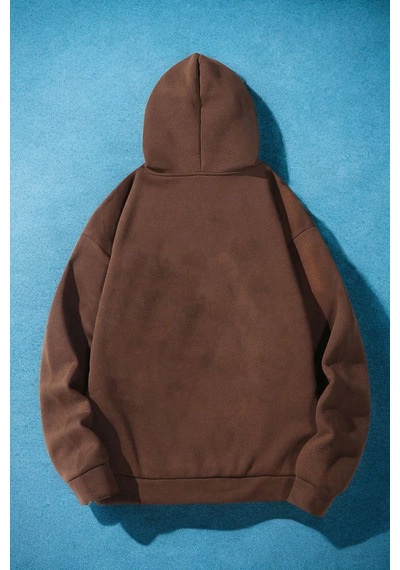 Uyguntarz Boundless 1996 Bridge Baskılı Oversize Sweatshirt Kahverengi