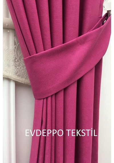 Taç Soft Fuşya Fon Perde Fuşya