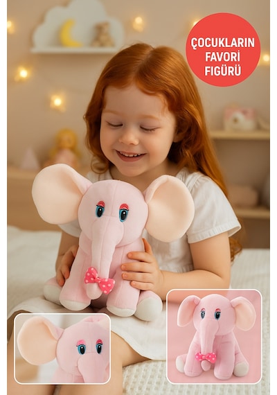 Beyaz Fil Peluş Oyuncak 20 17 Cm Çocuk Odası Dekoru, Sevimli Bebek Hediyesi, Yumuşak Peluş Figür Diğer