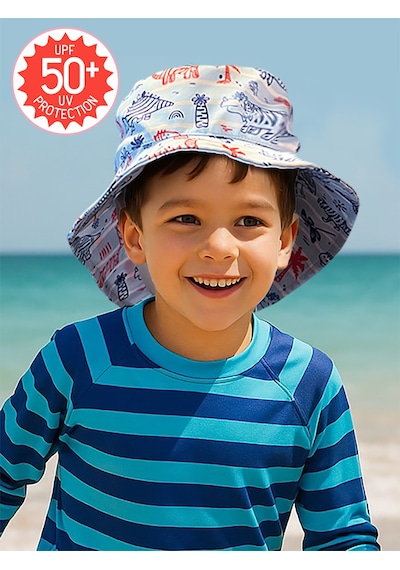 Denokids Uv Korumalı Erkek Çocuk Şapka Renkli