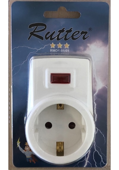 Rutter RMDI-01/01 Tekli Akım Korumalı Priz Beyaz