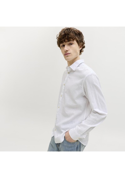 Jack & Jones Erkek Uzun Kollu Gömlek - Summer - 12289174 Beyaz
