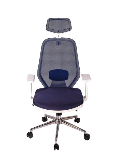 Dali Beyaz Fileli Yönetici Koltuğu Ergonomik Başlıklı Ofis Koltuğu Lacivert Diğer