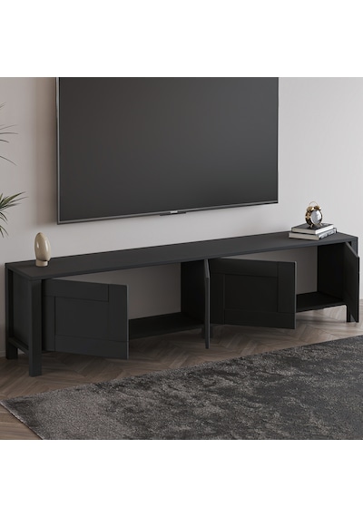 Vachel 4 Kapaklı Modern Tv Sehpası Antrasit