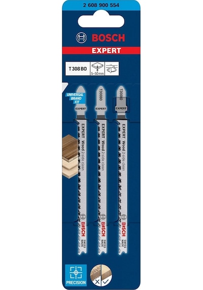 Bosch Expert Wood 2-Side Clean T 308 Bo Dekupaj Testere Bıçağı 3 Parça - 2608900554