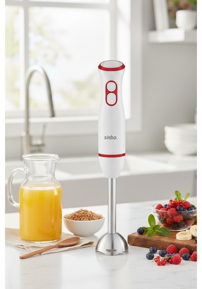 Sinbo SHB-7514 400 W Paslanmaz Çelik Bıçaklı El Blenderı