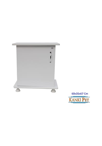 Kanki Pet 60 CM Mdf İthal Akvaryum Beyaz Sehpa 60 x 35 x 67 CM
