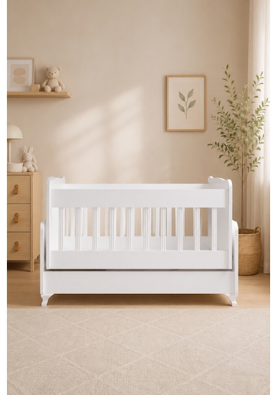 Beşik, Elegant Sallanan Beşik 60x120 - Beyaz Diğer